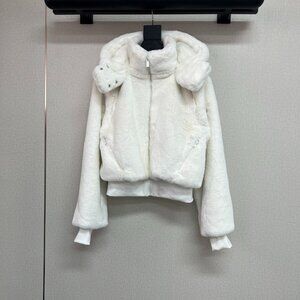Alo rabbit fur hooded jacket